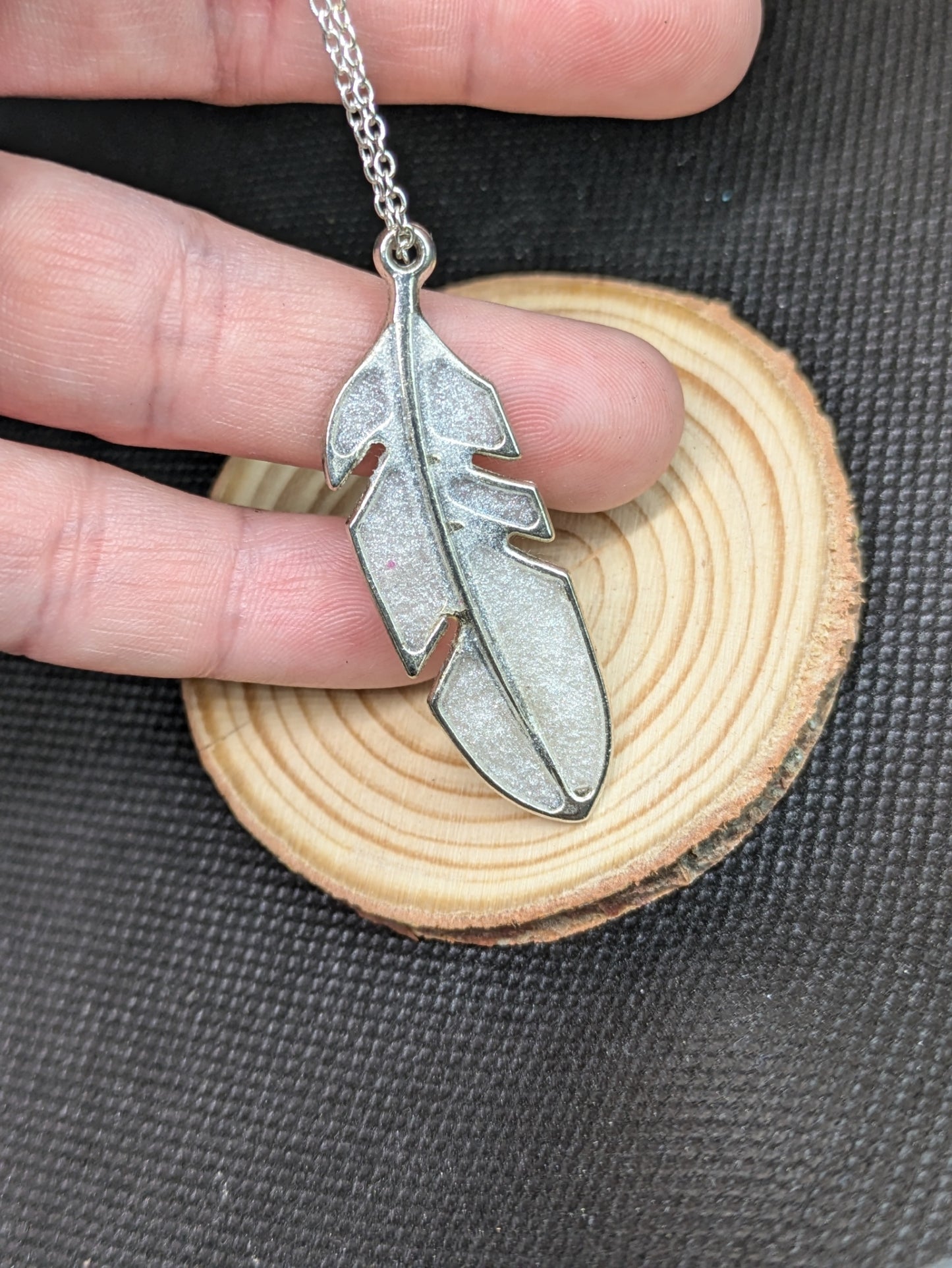 White Feather Necklace