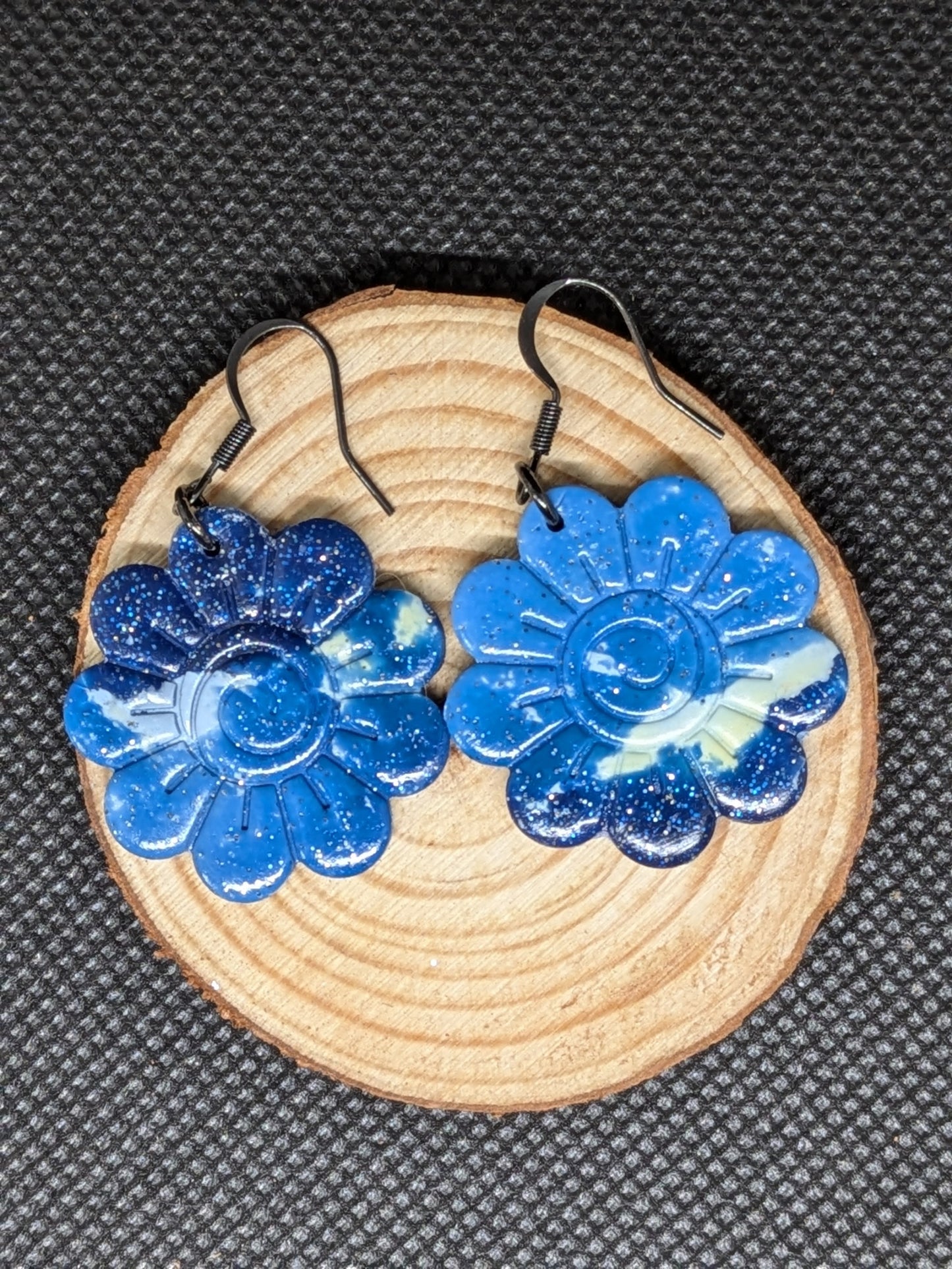 Shades of Blue Floral Dangles