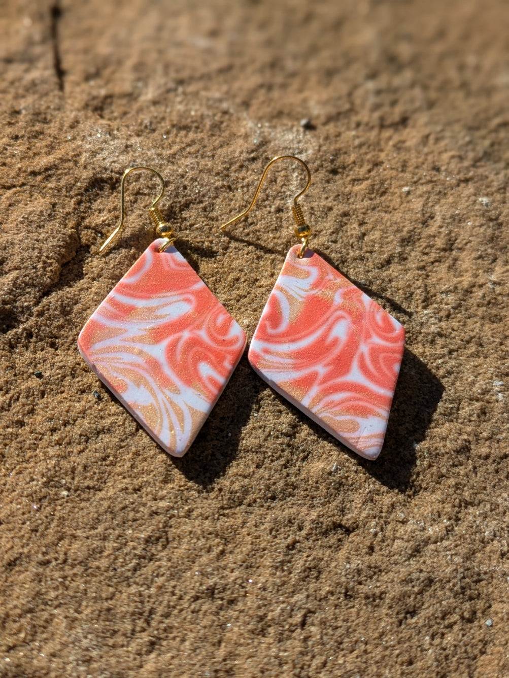 Salmon Swirl Dangles