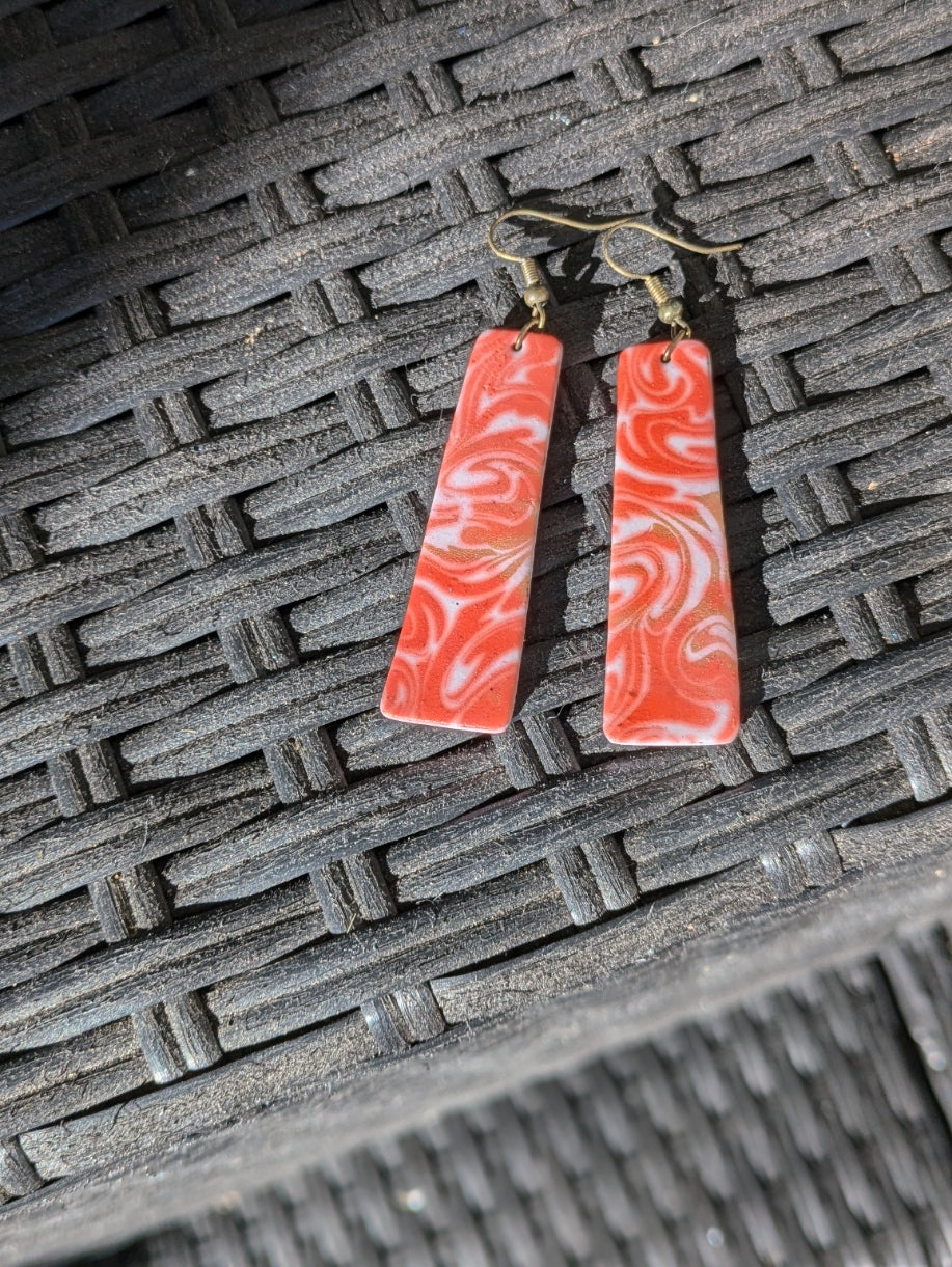 Salmon Swirl Dangles