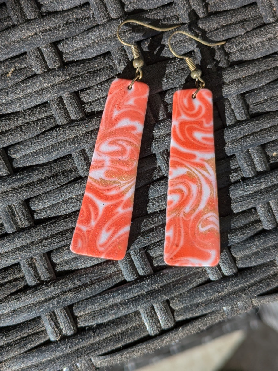 Salmon Swirl Dangles