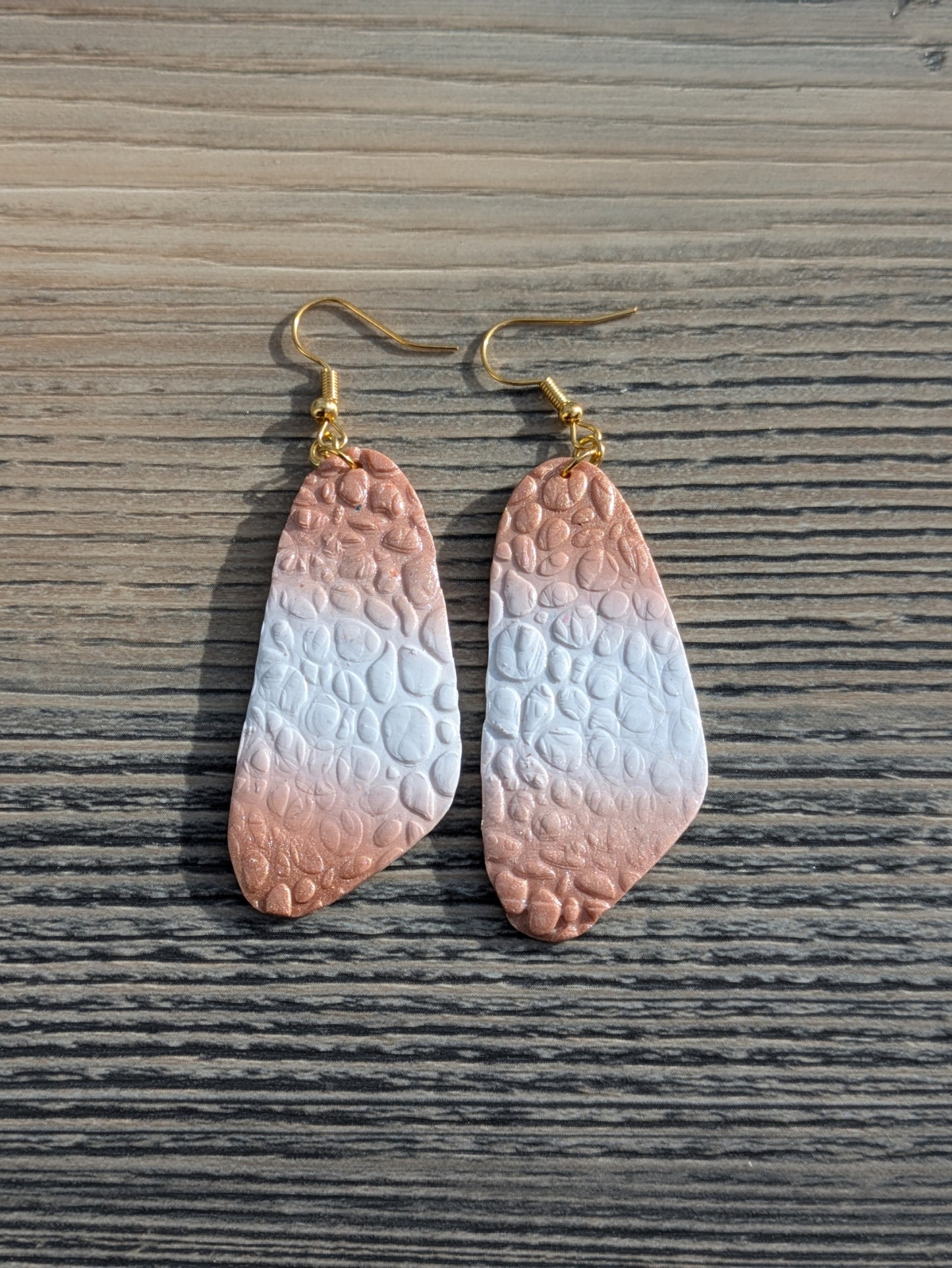 Tan to White Ombre Dangles