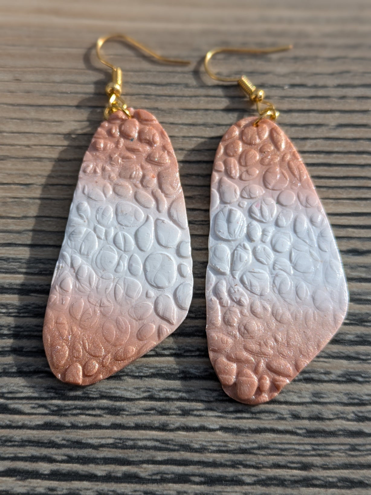 Tan to White Ombre Dangles