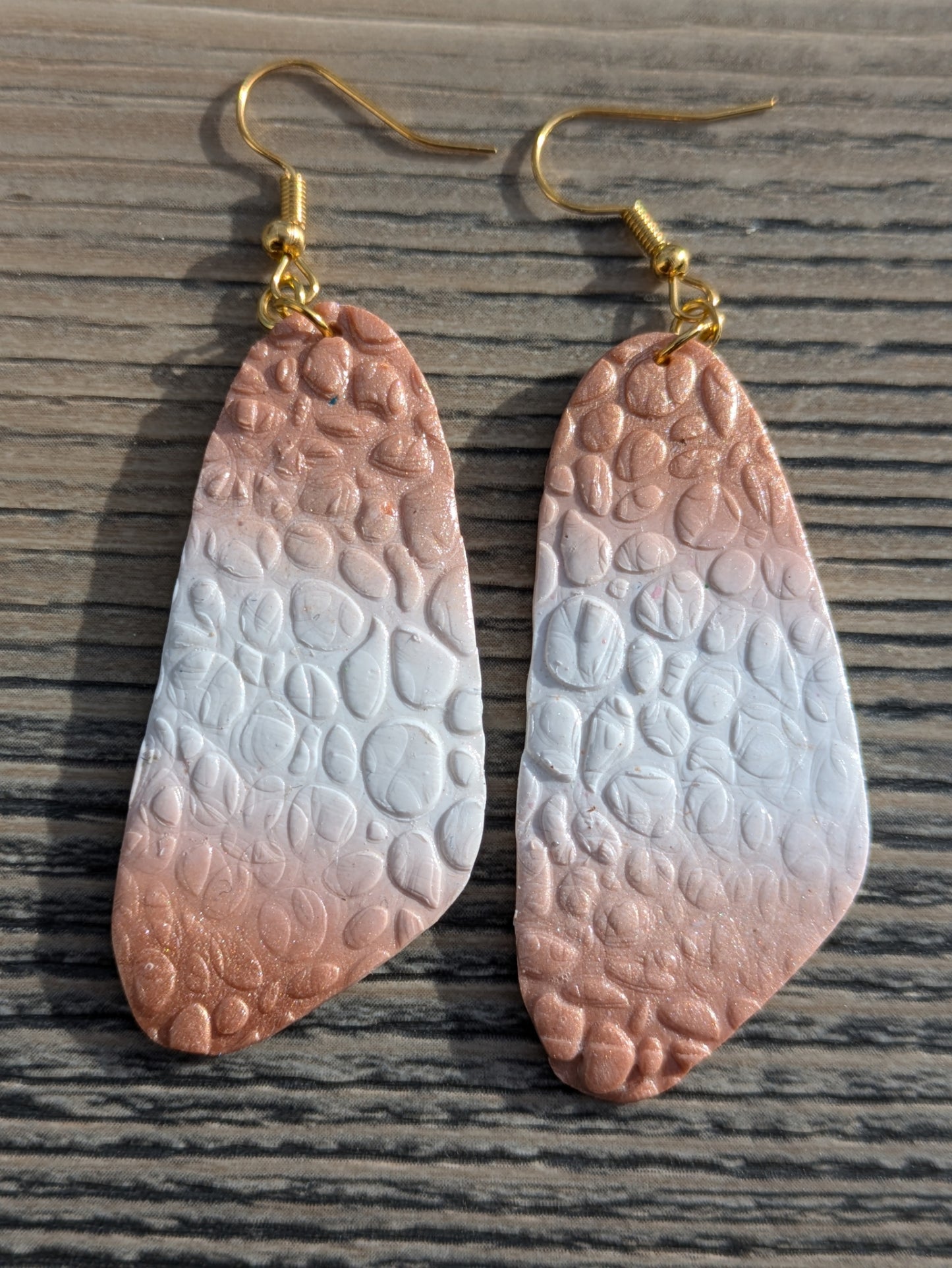 Tan to White Ombre Dangles