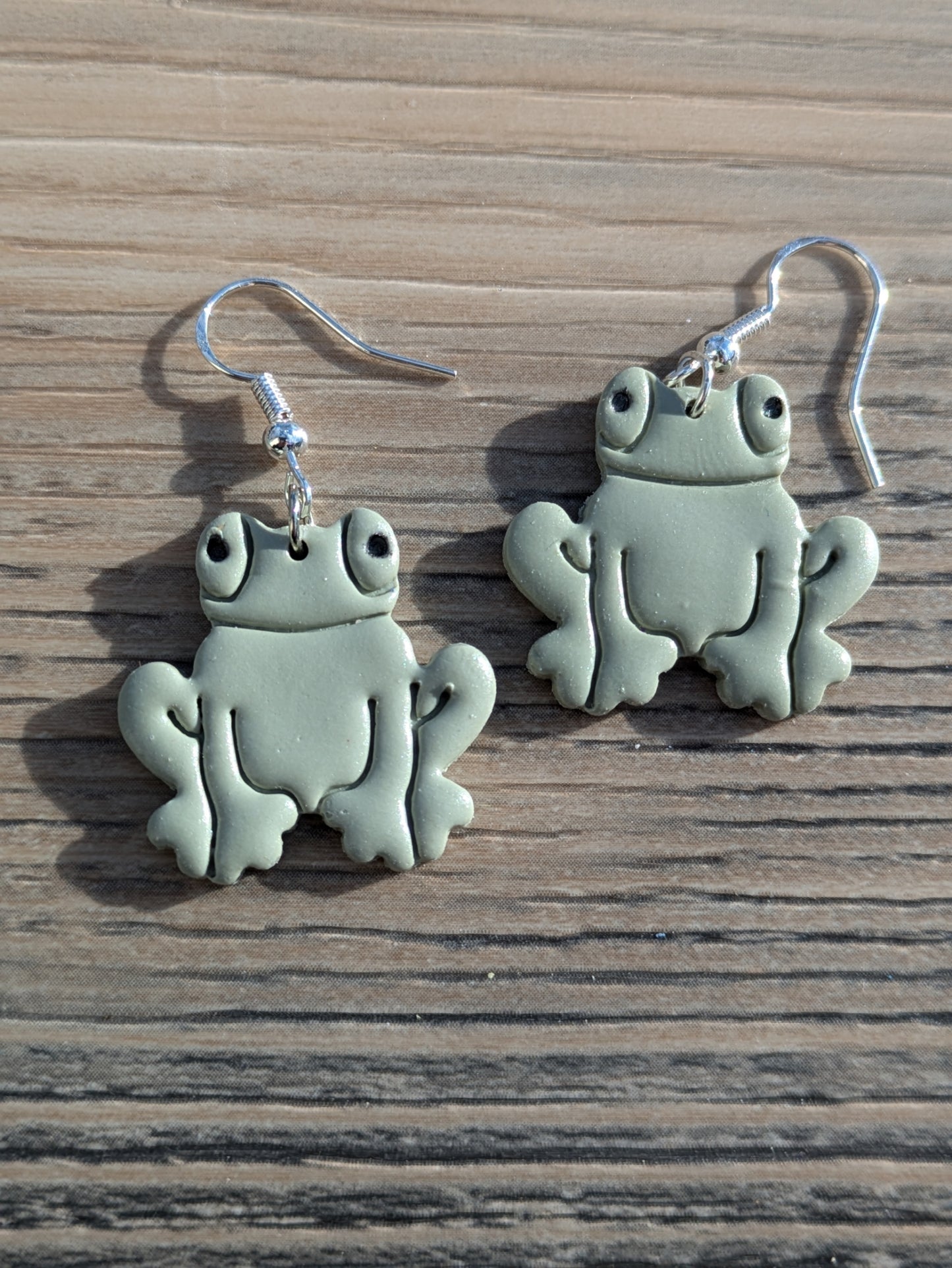 Pale Green Frog Dangles
