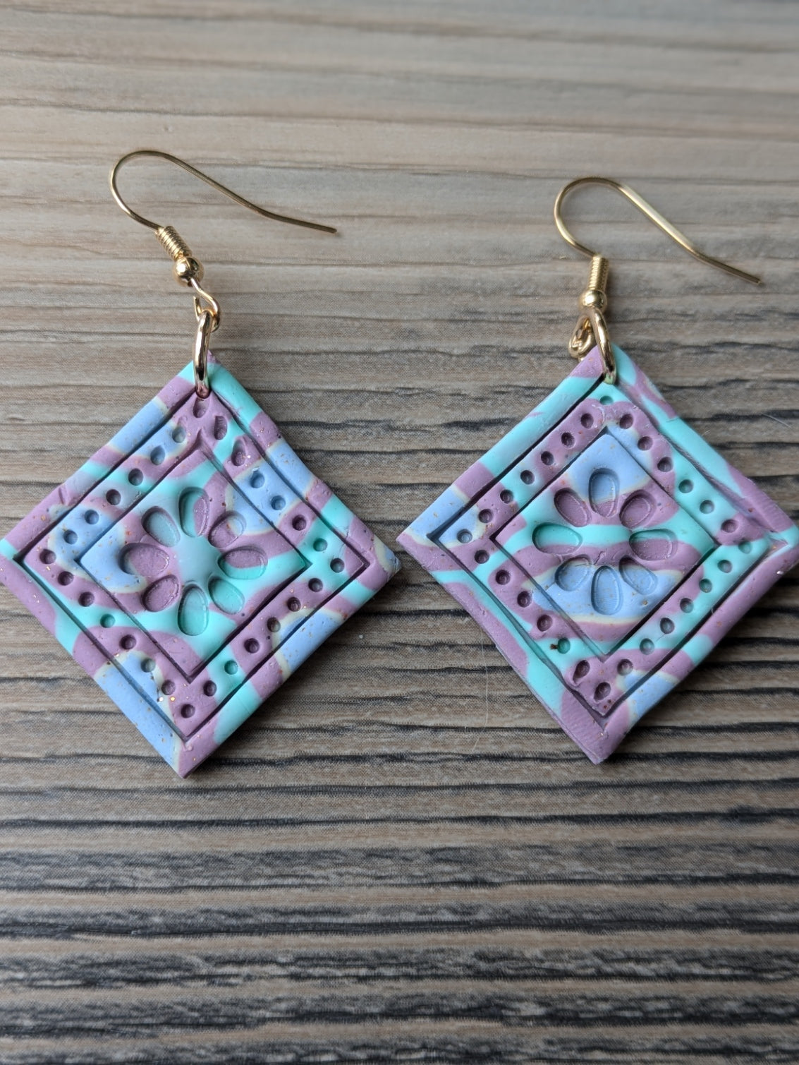 Springtime Mosaic Tile Dangles