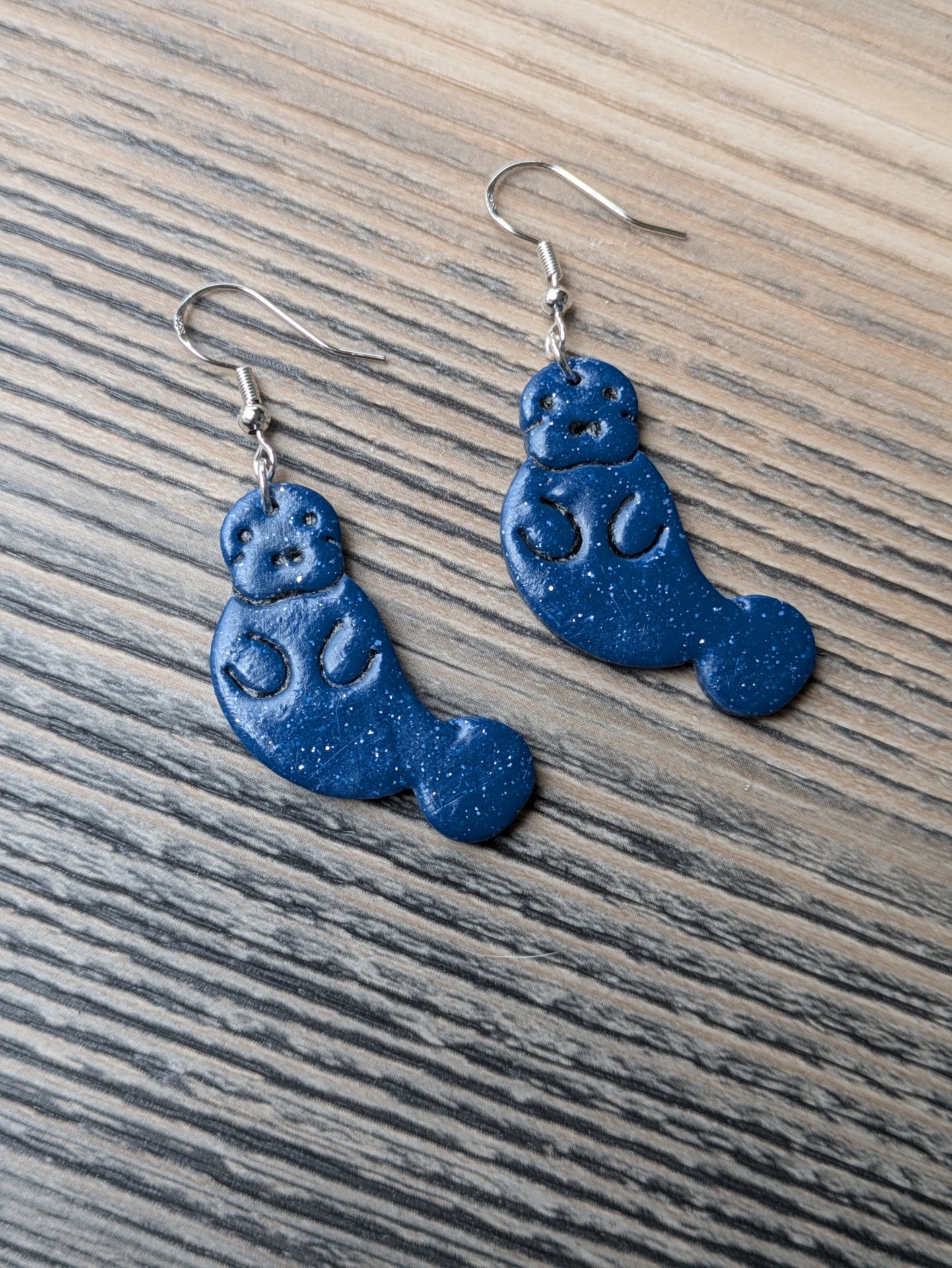 Navy Manatee Dangles