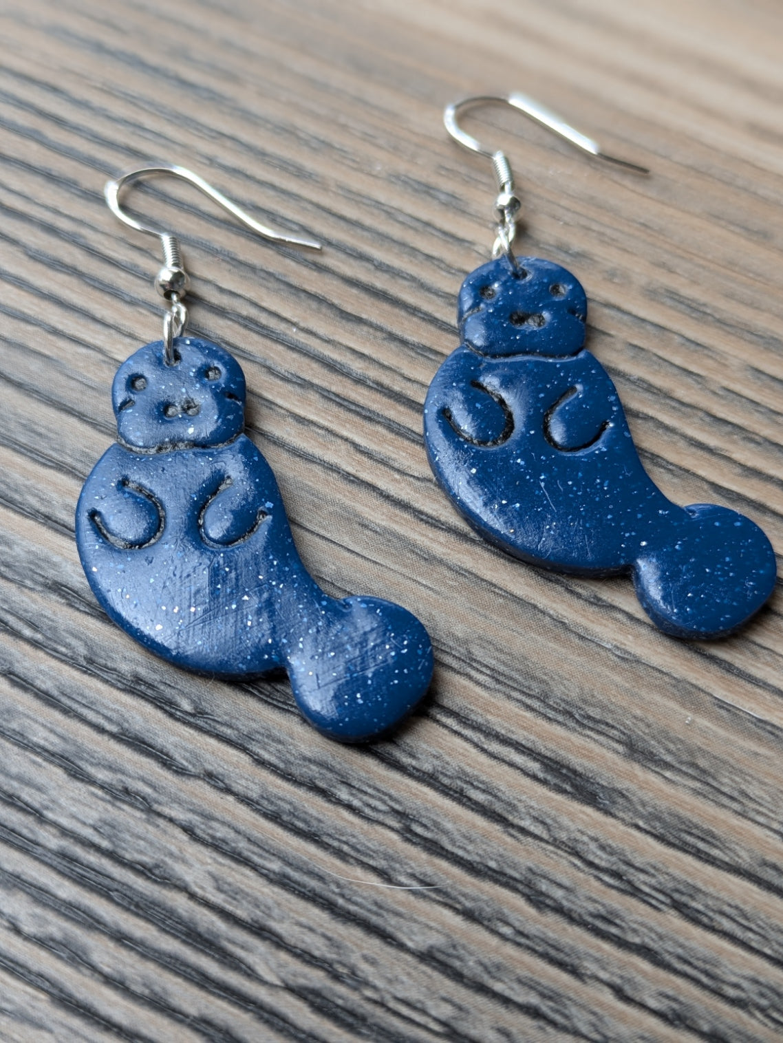 Navy Manatee Dangles