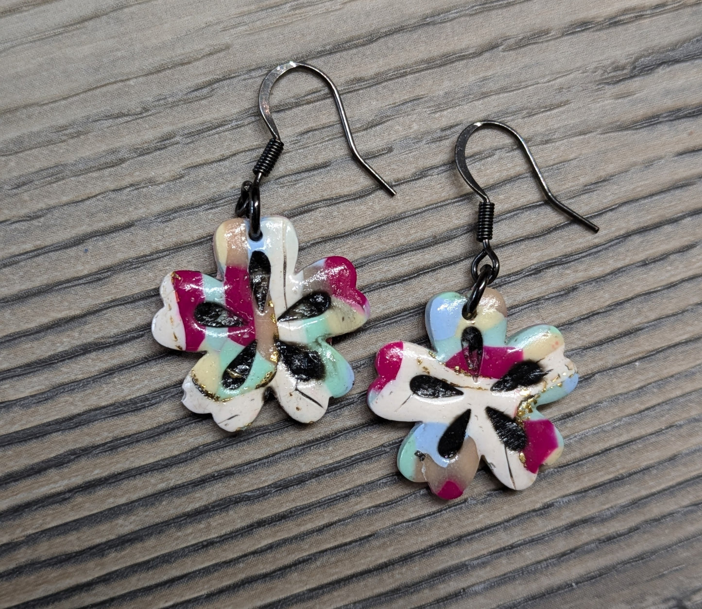 Multicolored Floral Dangles