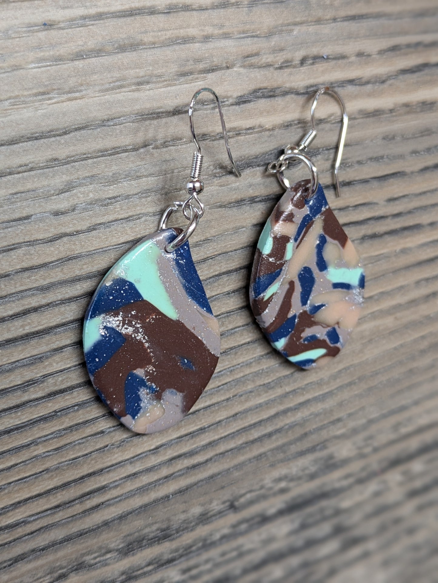 Teal, Blue, and Brown Dangles