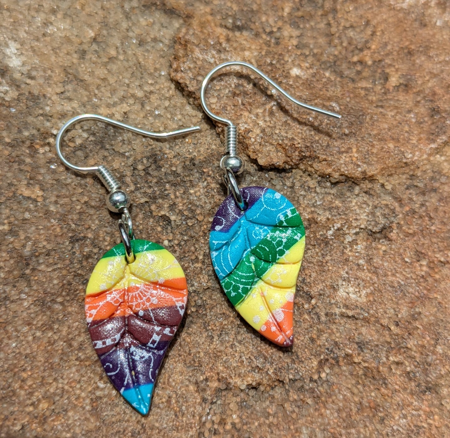Single Floral Leaf Dangles