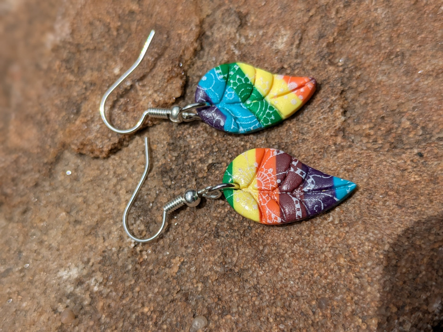 Single Floral Leaf Dangles