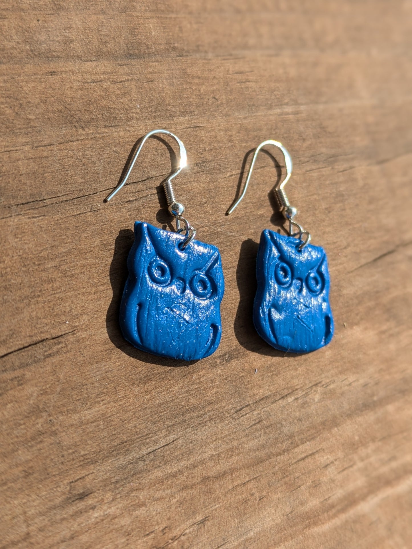 Navy Owl Dangles