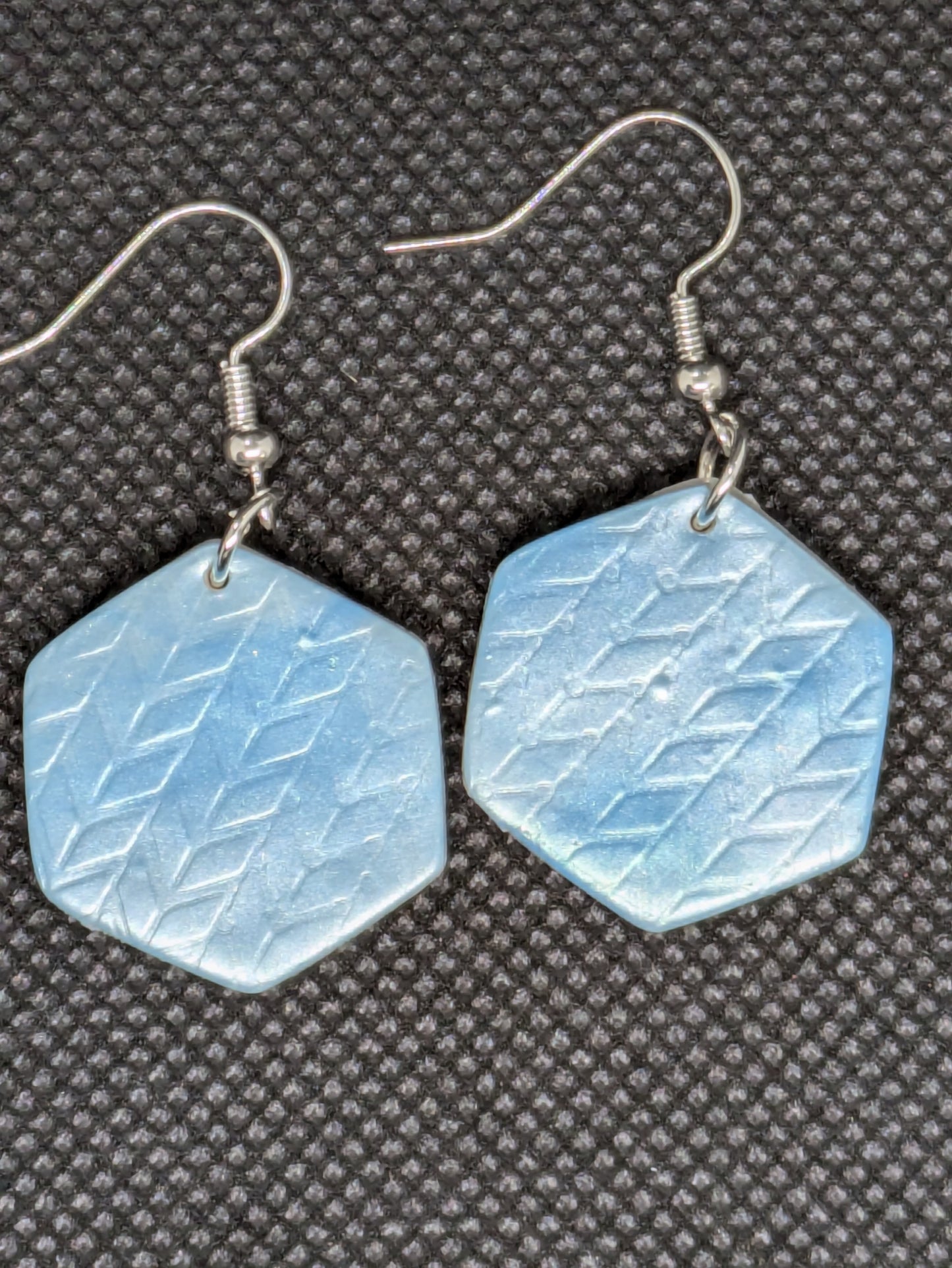 Light Shimmer Blue Dangle Earrings
