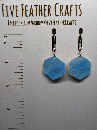 Light Shimmer Blue Dangle Earrings