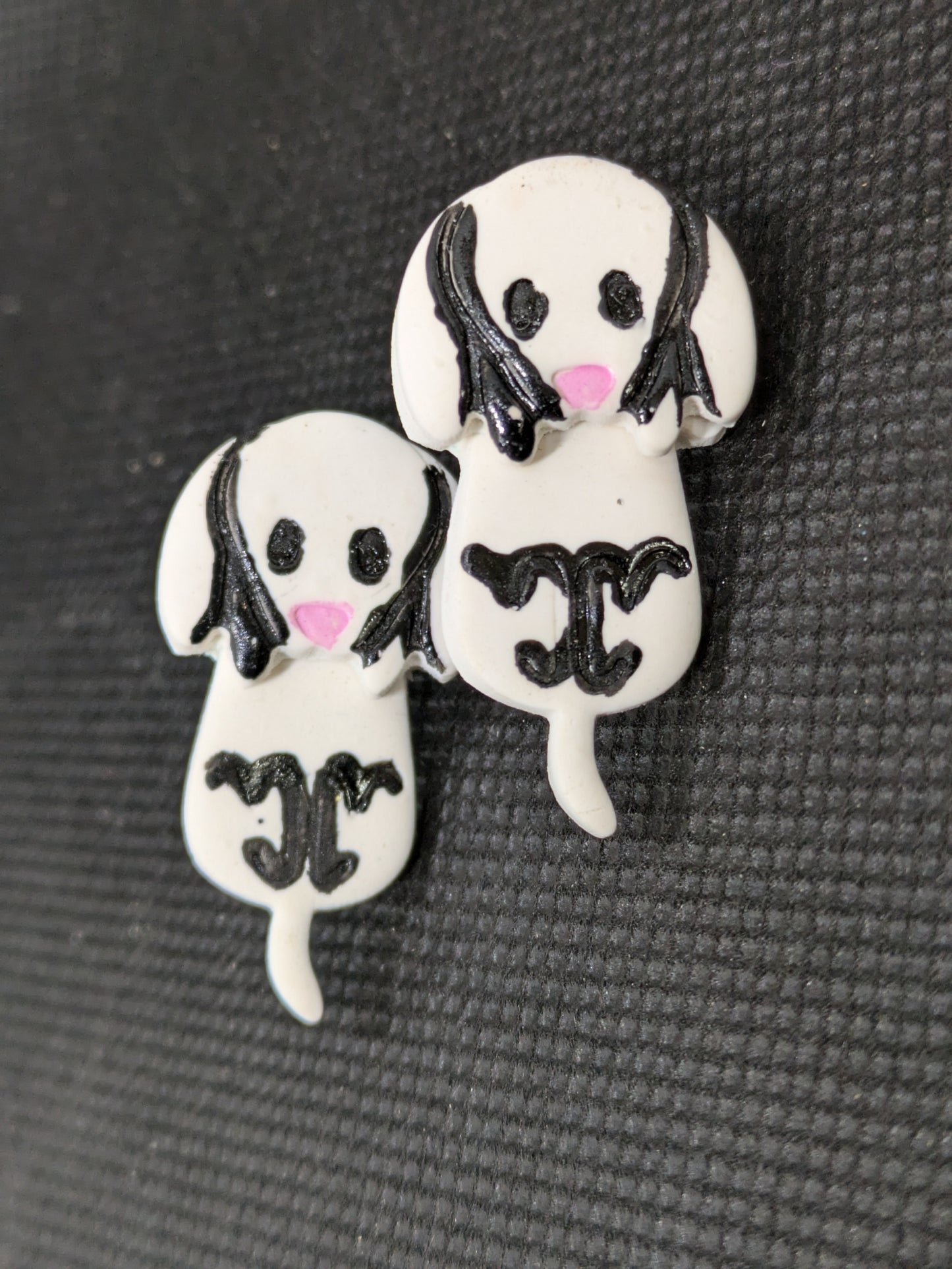 Hanging Dog Stud Drop Earrings