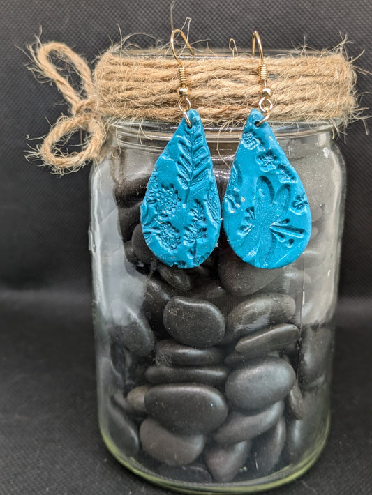 Textured Teardrop Dangles