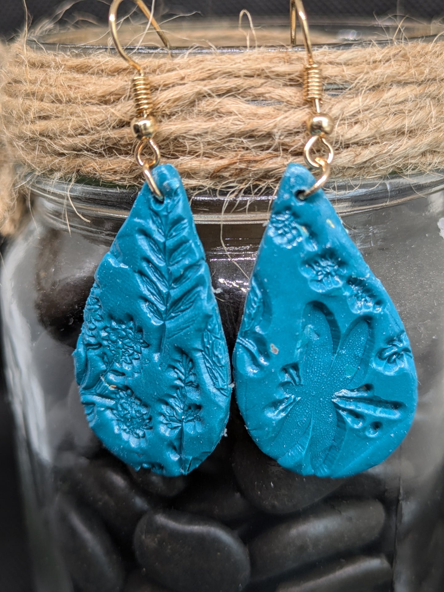 Textured Teardrop Dangles