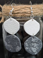 Gray, White, and Silver Double Dangles