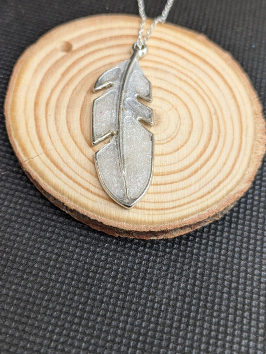 White Feather Necklace