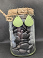 Green Teardrop Dangle Earrings