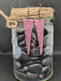 Mauve Floral Print Dangle