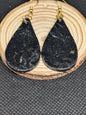 Black and Gold Teardrop Dangles