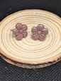 Mocha Floral Studs
