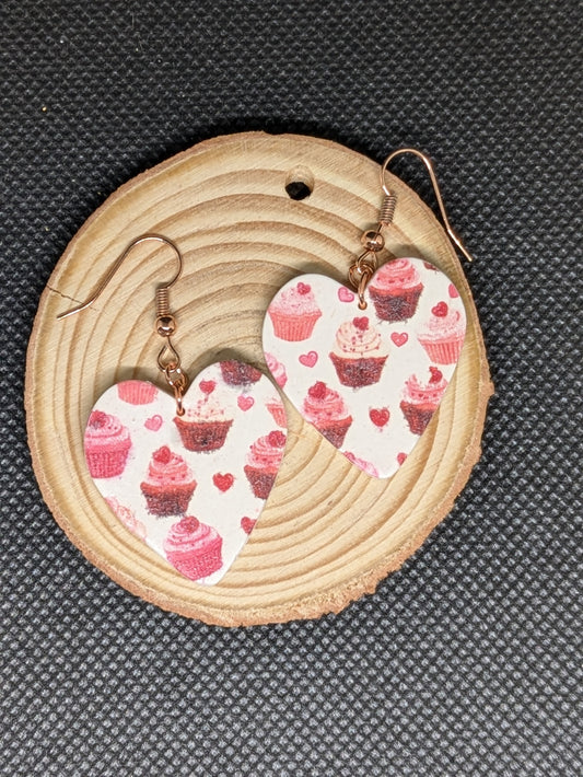 Cupcake Heart Dangles
