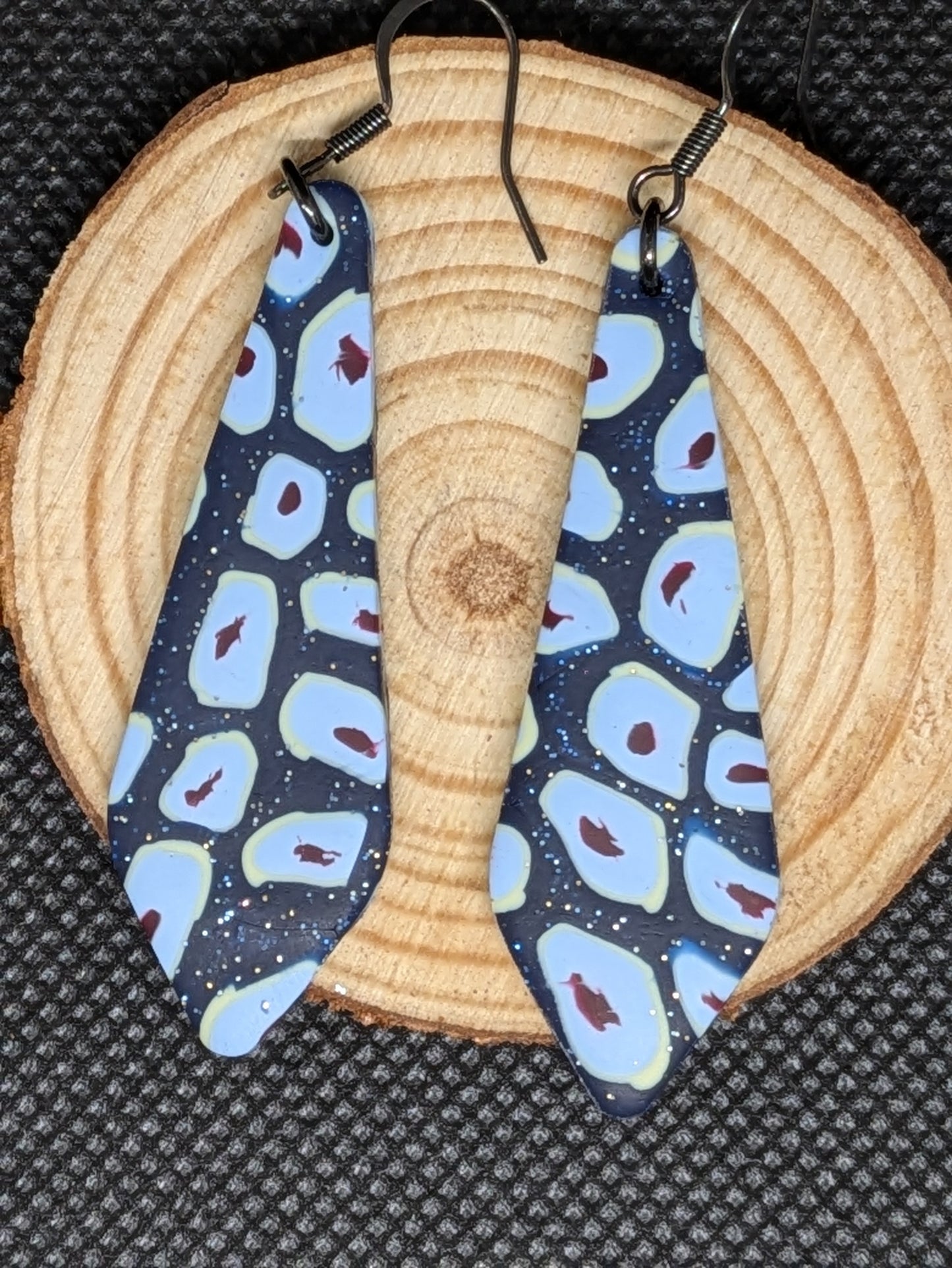Blue Cane Dangles