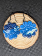 Shades of Blue Floral Dangles
