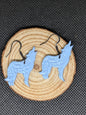 Light Blue Wolf Dangles