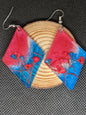Red, White, and Blue Floral Dangles