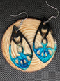 Black and Blue Cut Out Dangles