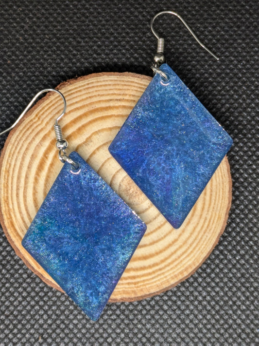 Blue Dimension Earrings