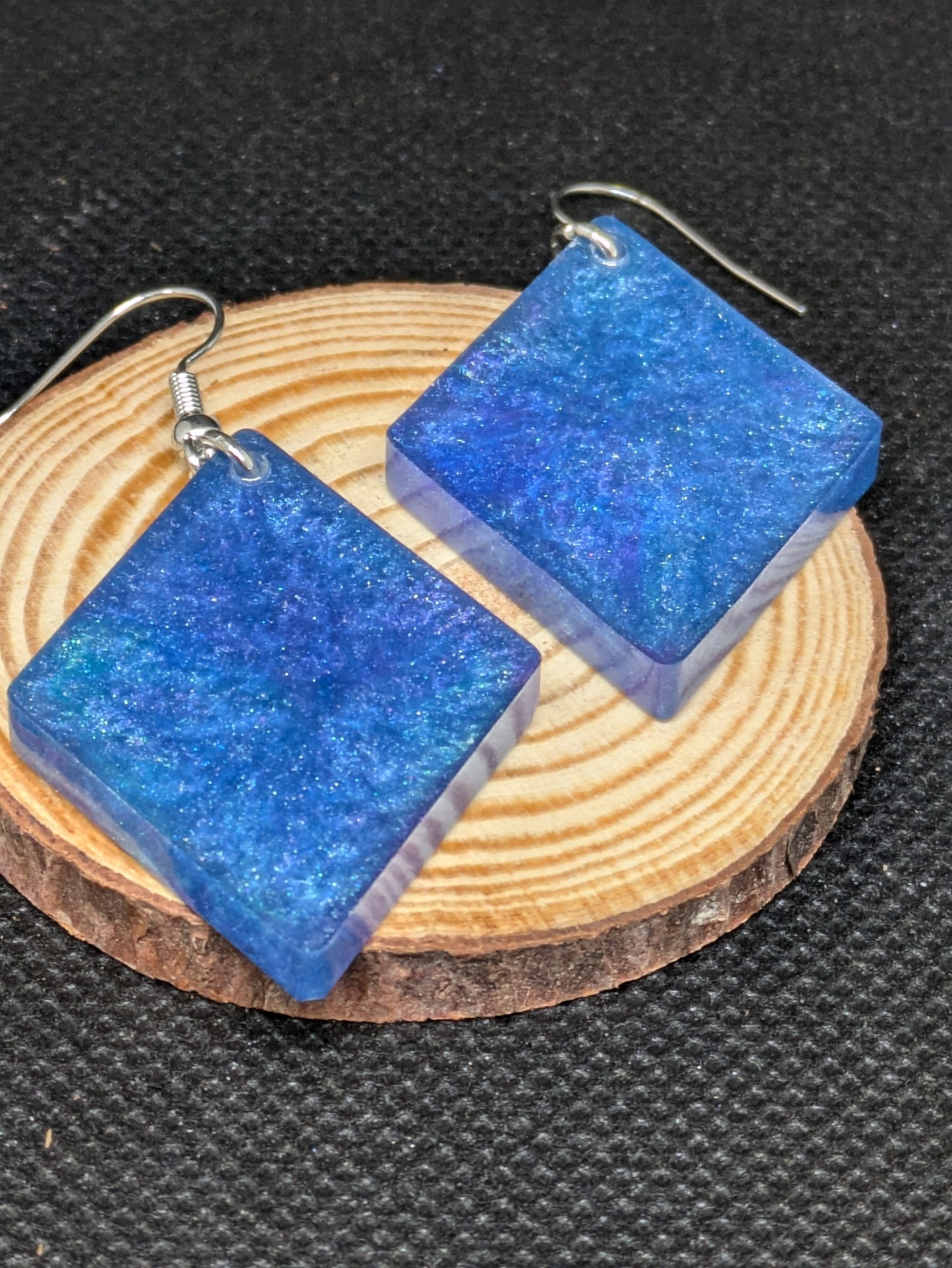 Blue Dimension Earrings