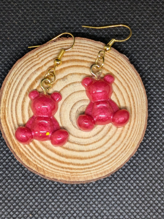 Red Teddy Bear Dangles