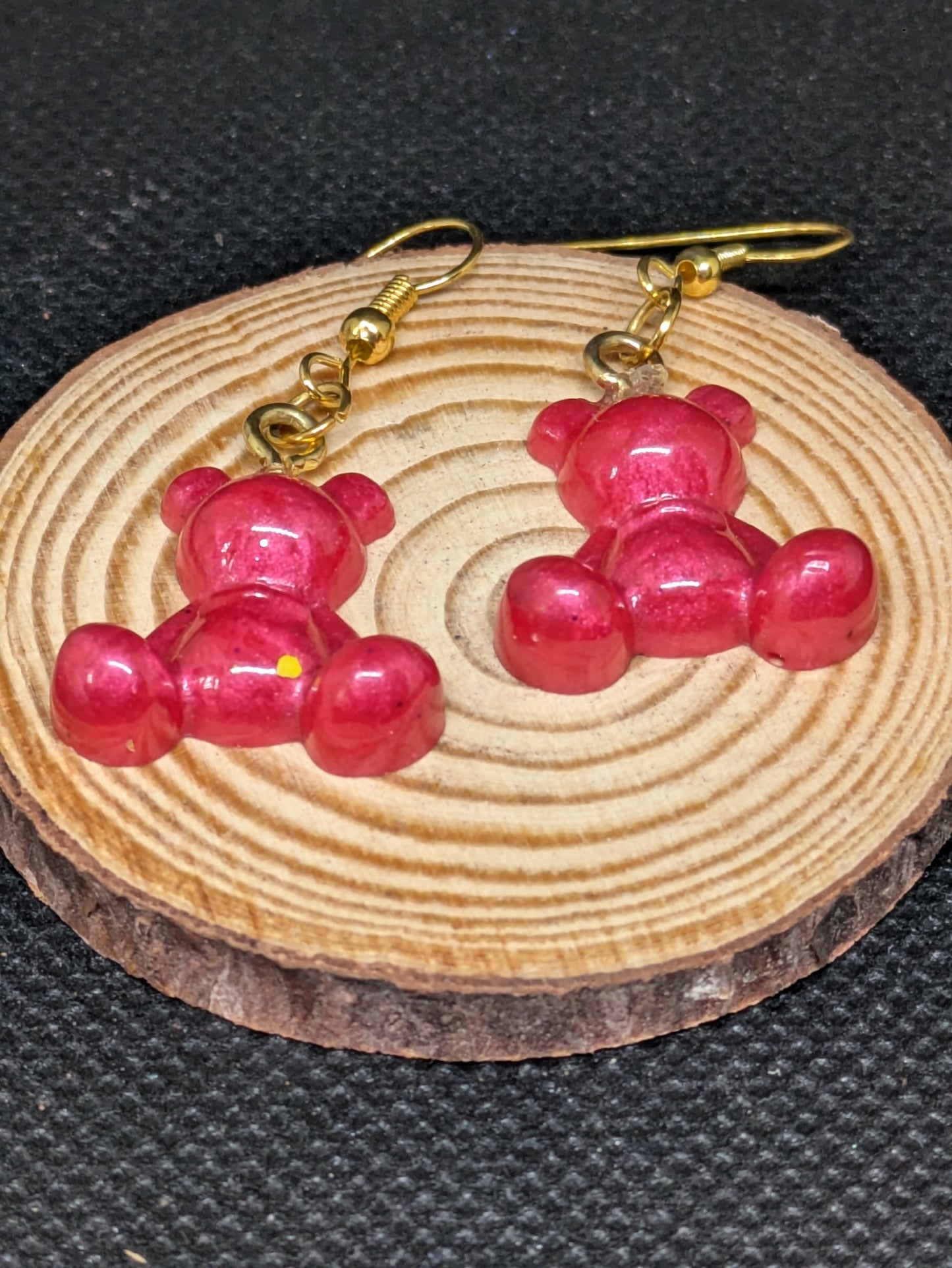 Red Teddy Bear Dangles