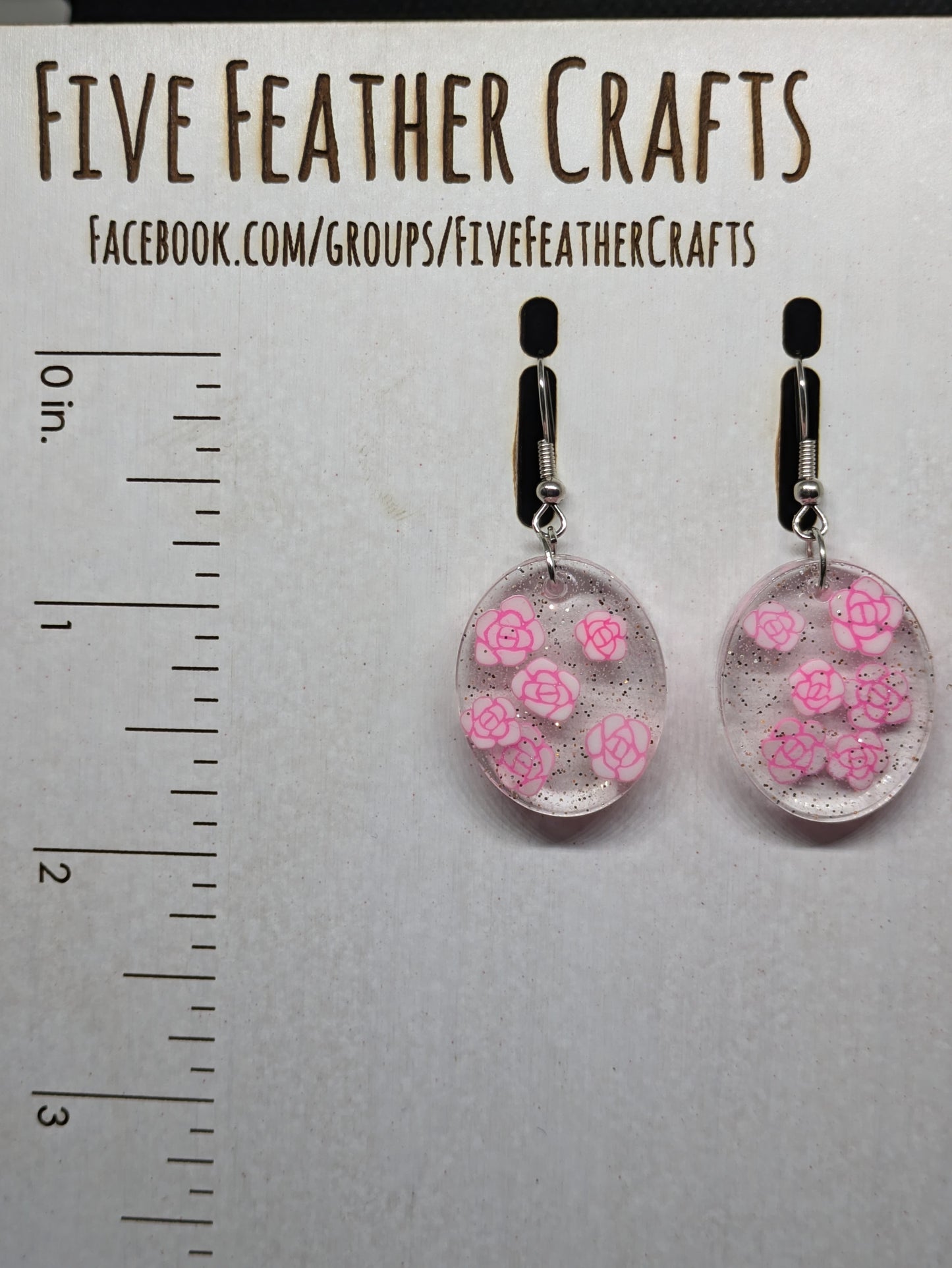 Pink Floral Dangles