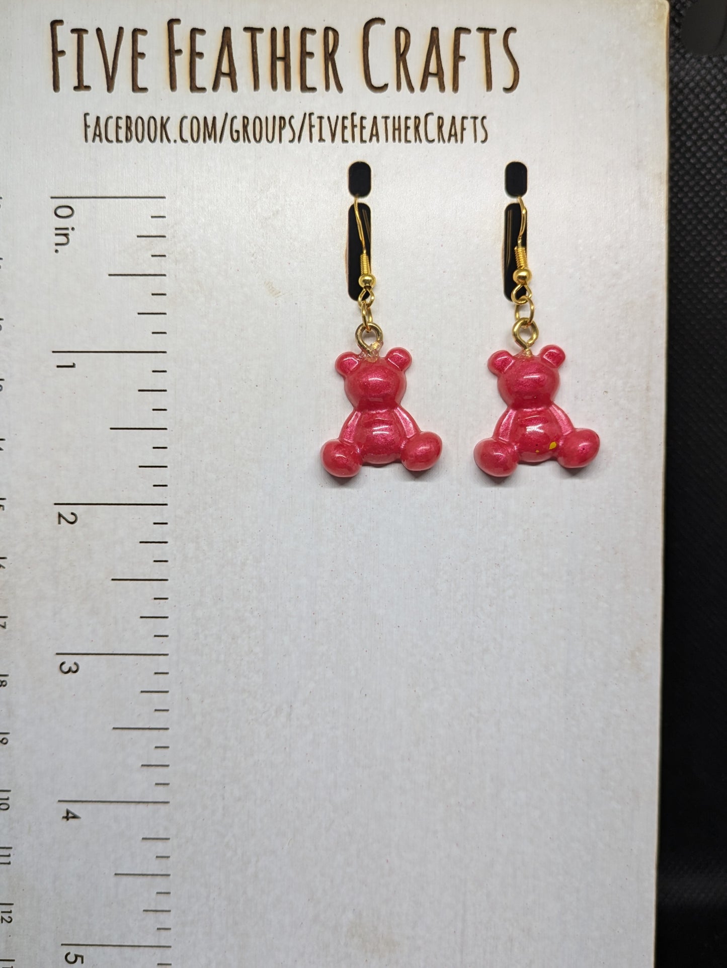 Red Teddy Bear Dangles