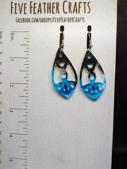 Black and Blue Cut Out Dangles
