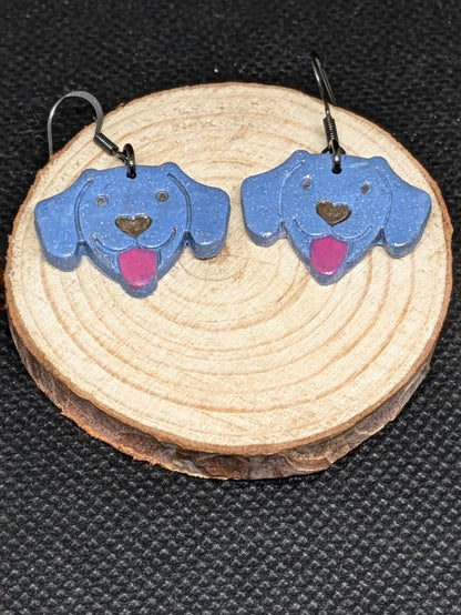 Light Blue Happy Pup Dangles