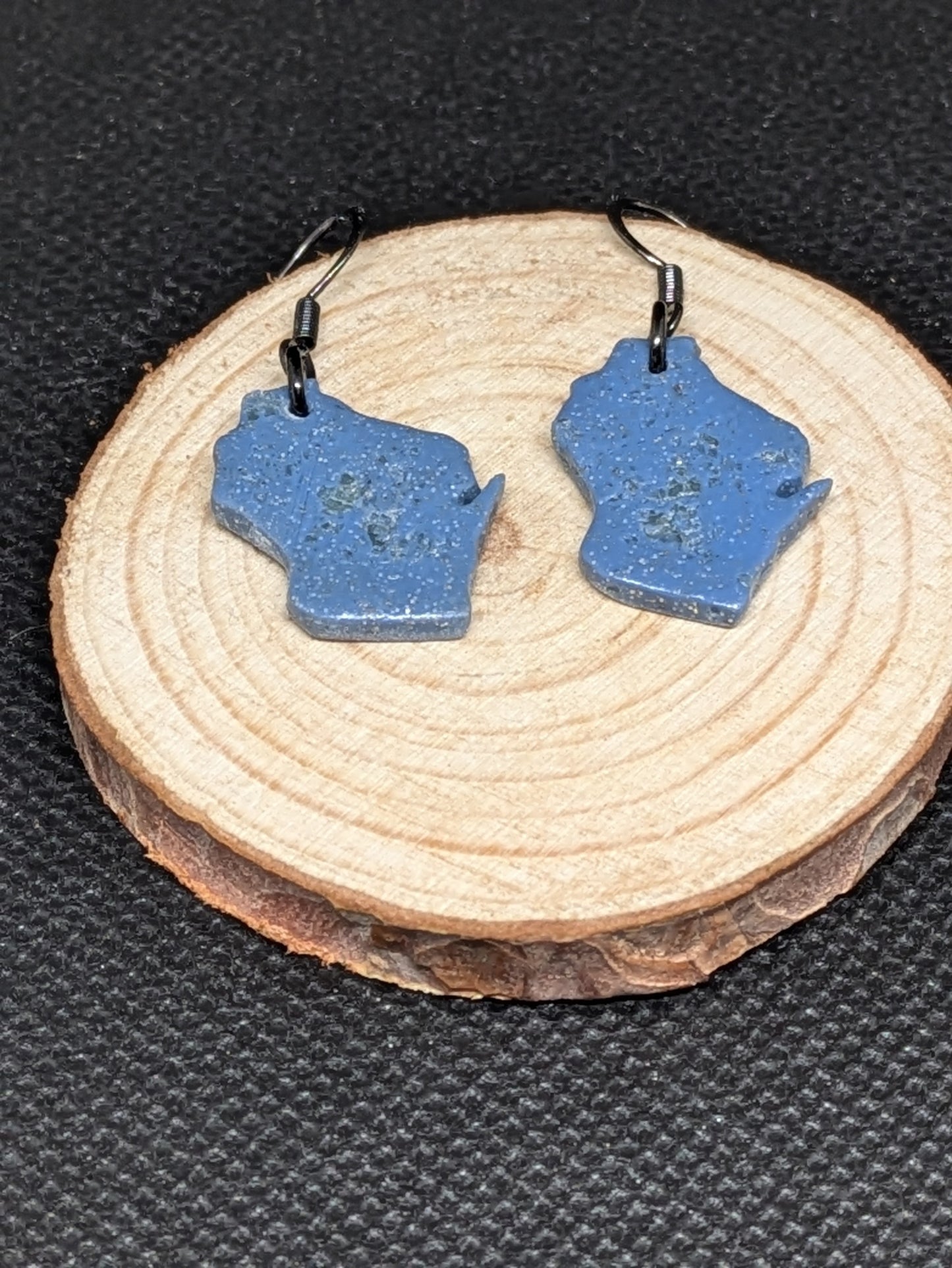 Blue Sparkle Wisconsin Dangles
