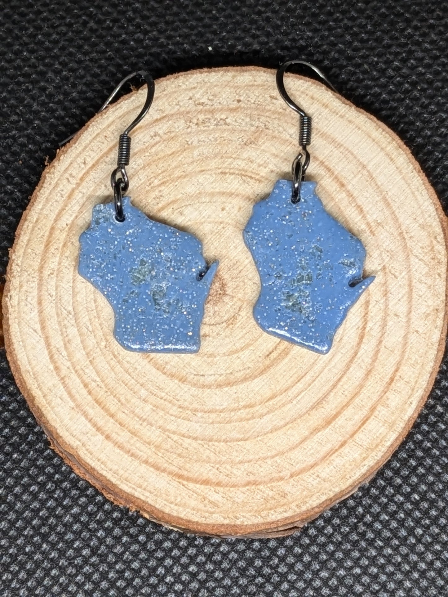 Blue Sparkle Wisconsin Dangles