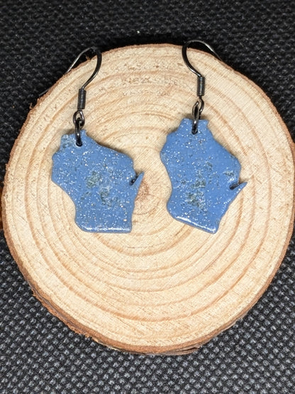 Blue Sparkle Wisconsin Dangles