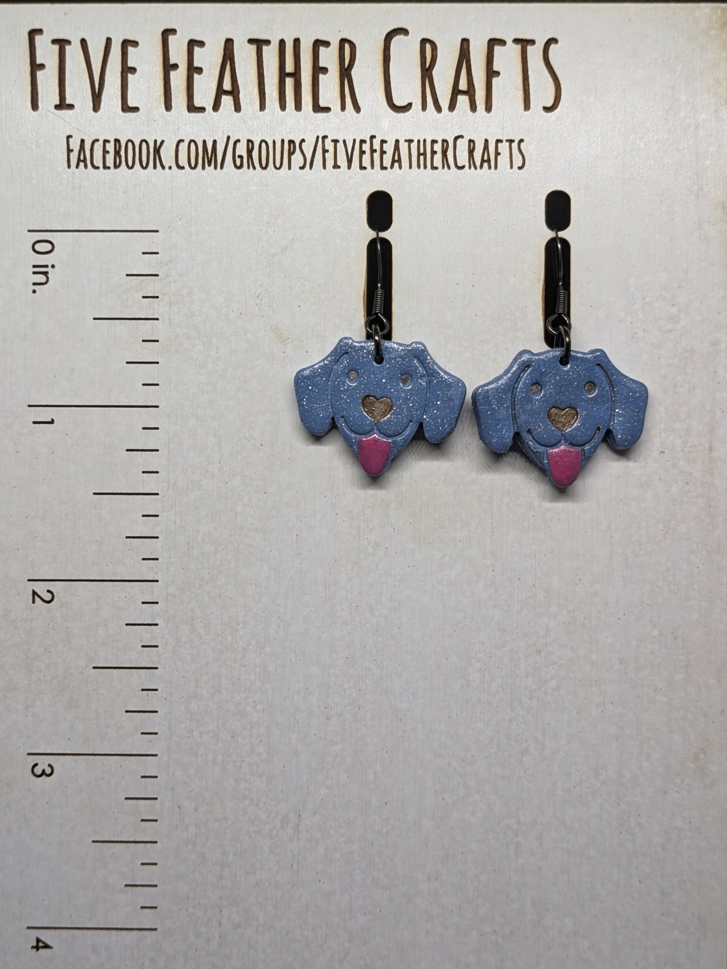 Light Blue Happy Pup Dangles