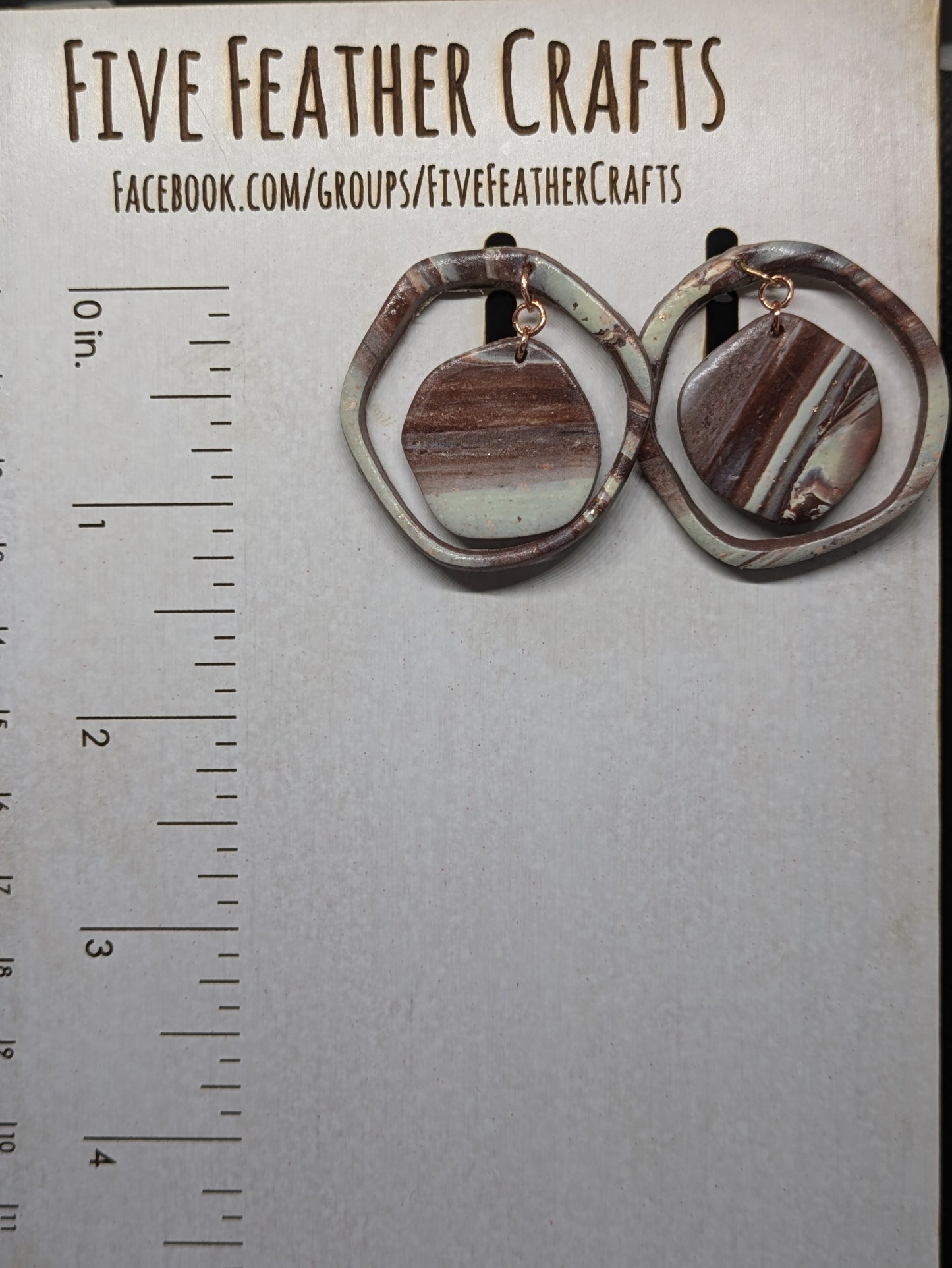 Irregular Double Circle Studs