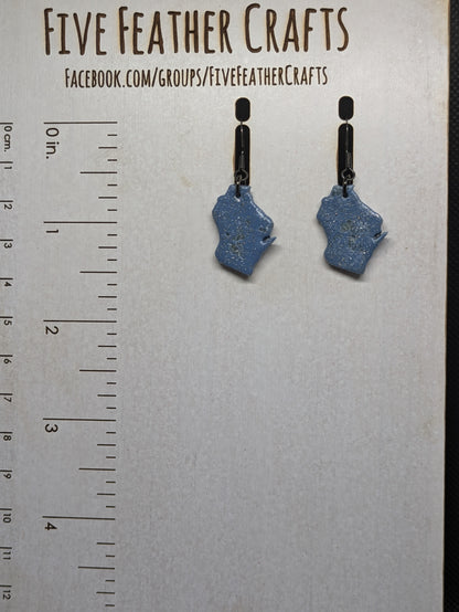 Blue Sparkle Wisconsin Dangles