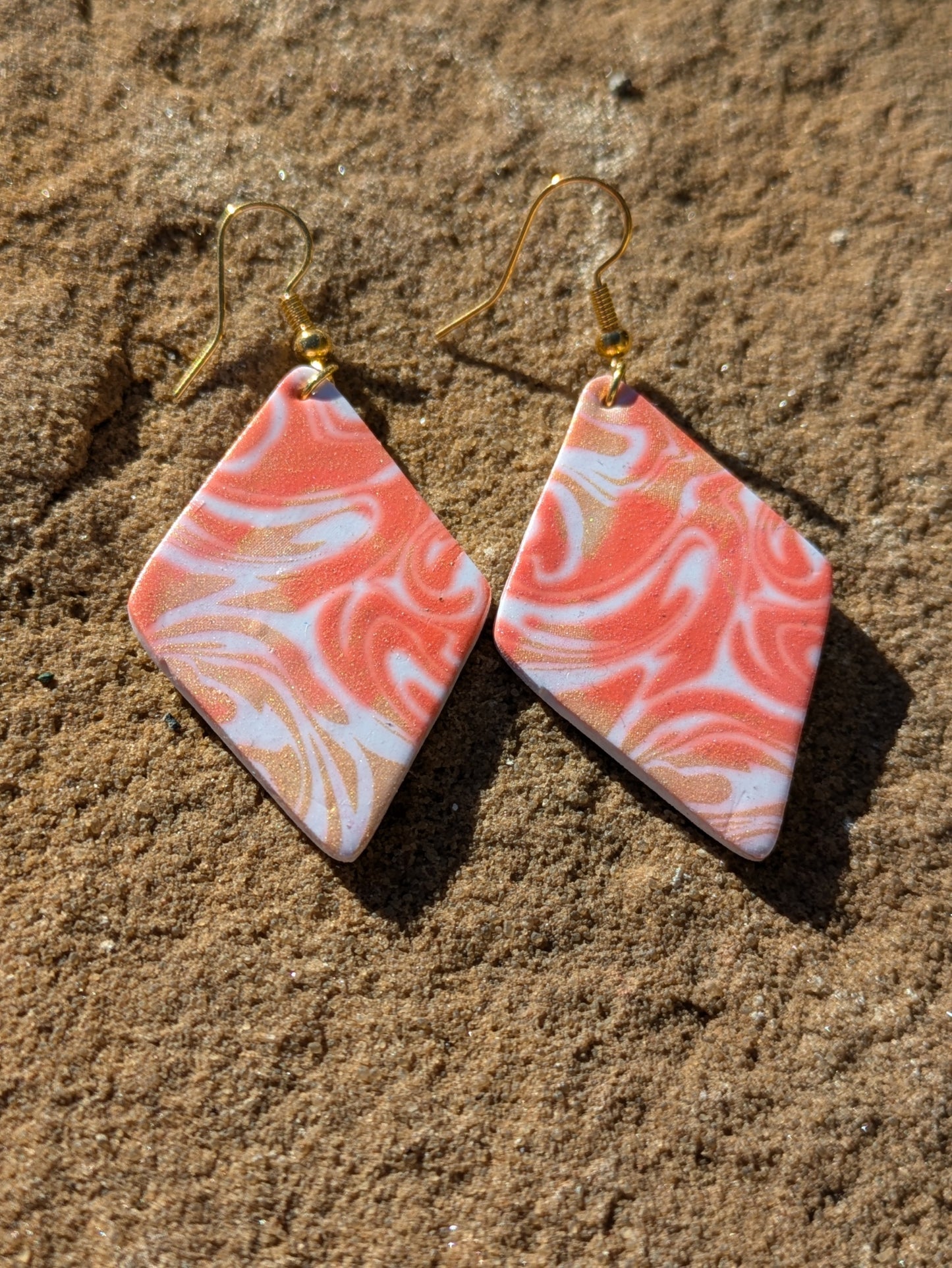 Salmon Swirl Dangles