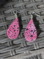 Purple and Pink Faux Cheetah Dangles